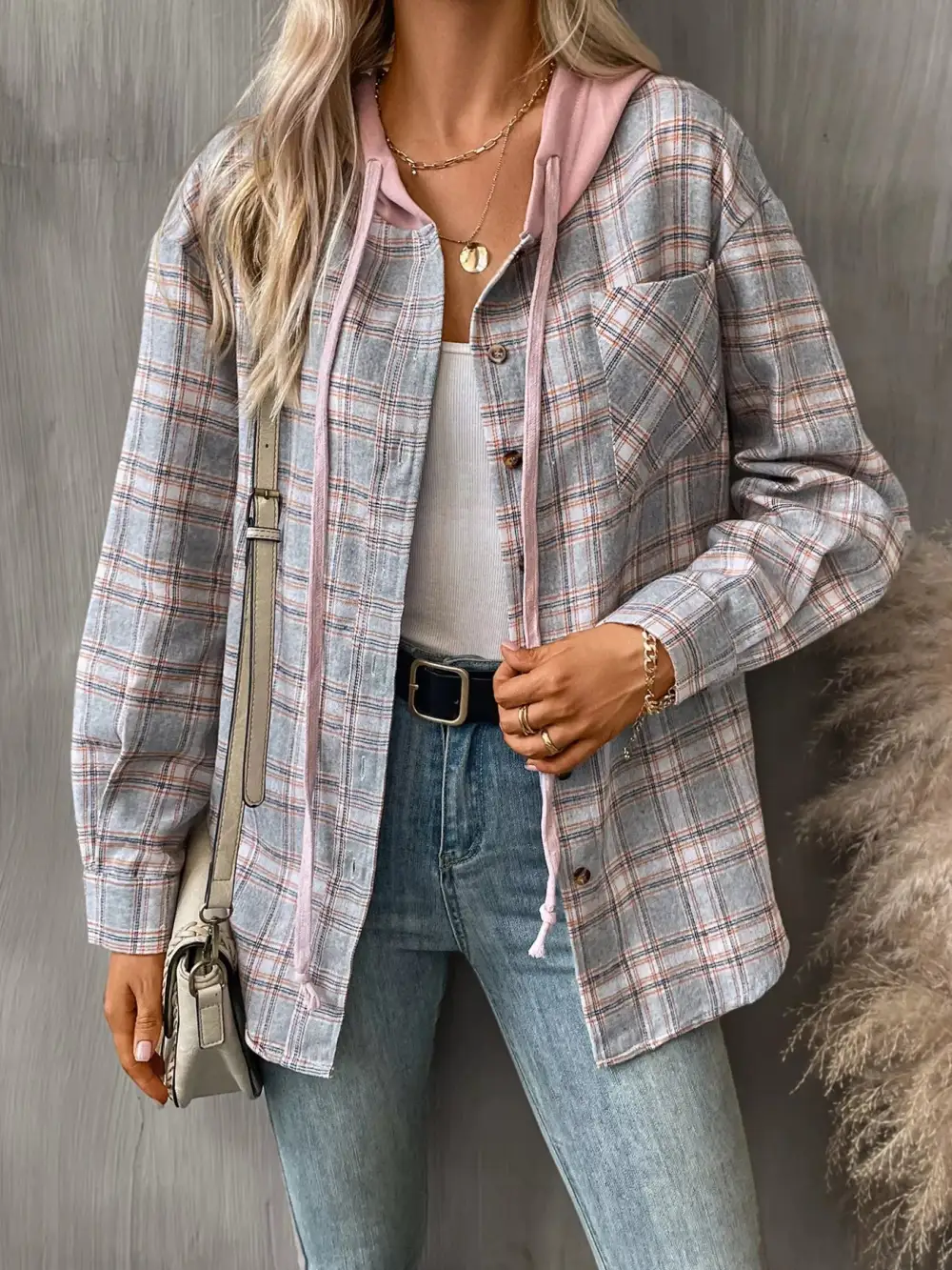 Button-up Plaid Shirt