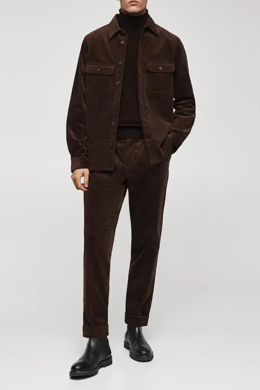 Corduroy Pockets Overshirt