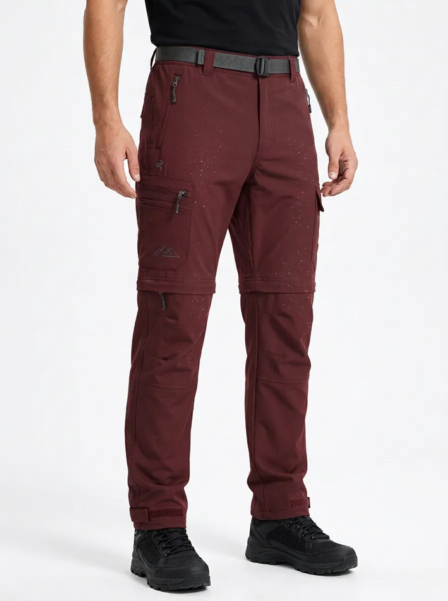Men's Expedition Adventure Mountain Graphic Waterproof Zip Tactical Cargo Pants