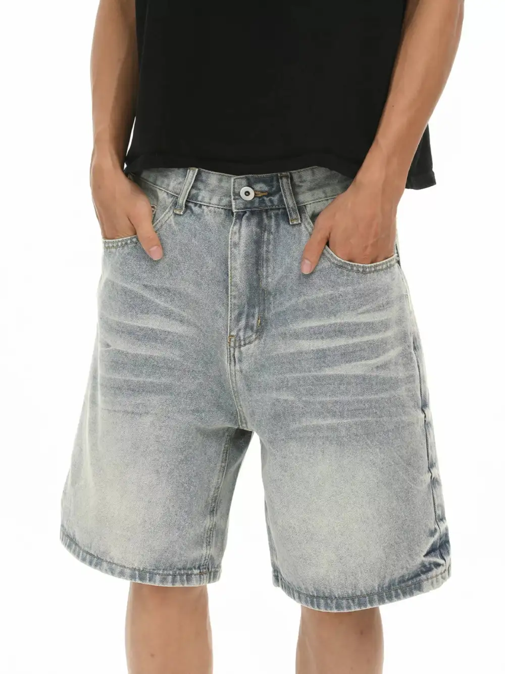 Men's Wash Relaxed Fit Denim Shorts