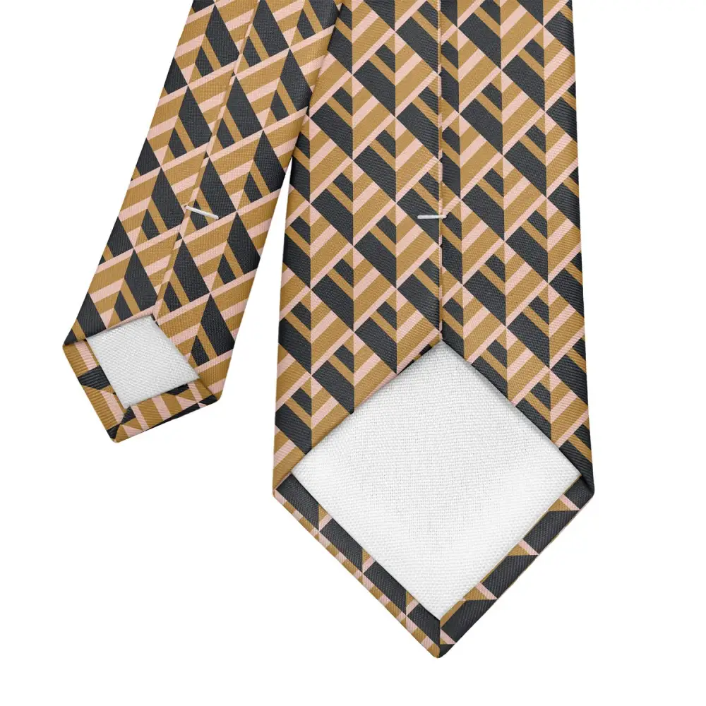 Polished Geometric Design Necktie