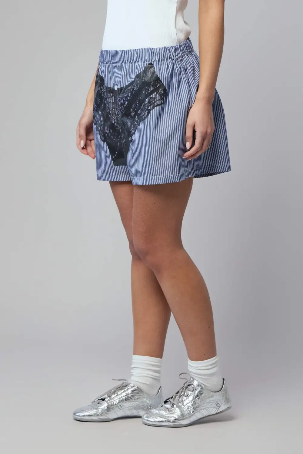 Cotton Striped Shorts