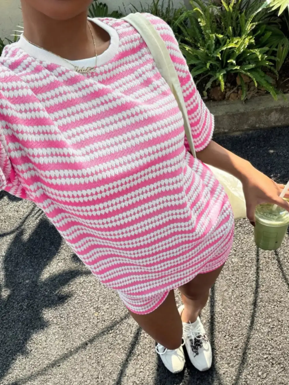 Relaxed Striped Short Sleeve Top and Shorts Set