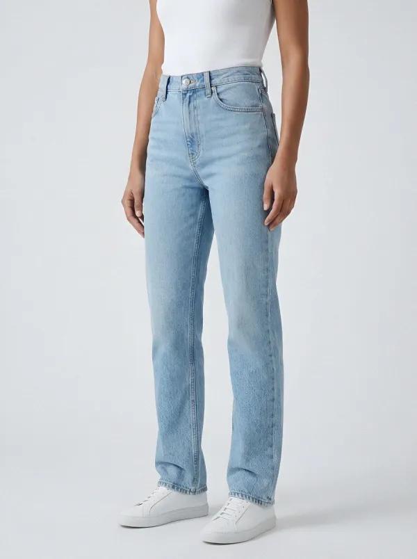 Casual High-Rise Classic Women's Straight-Leg Jeans
