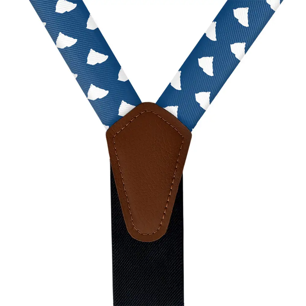 Contour Silhouette Motif Suspenders