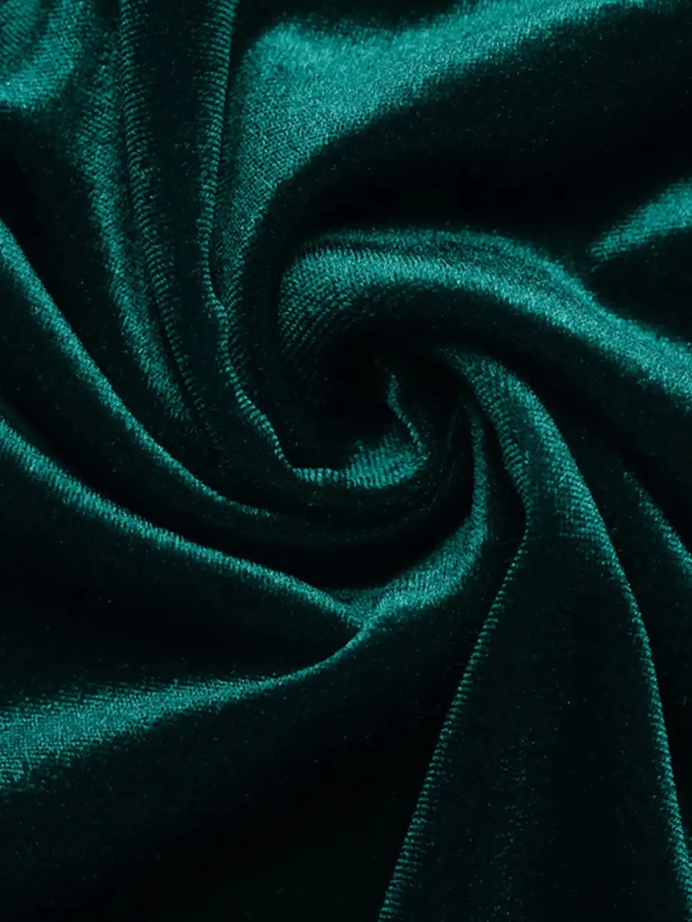 Textured Detail Velvet V Neck Long Sleeve Maxi Dress