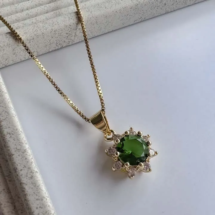Polished Emerald Necklace