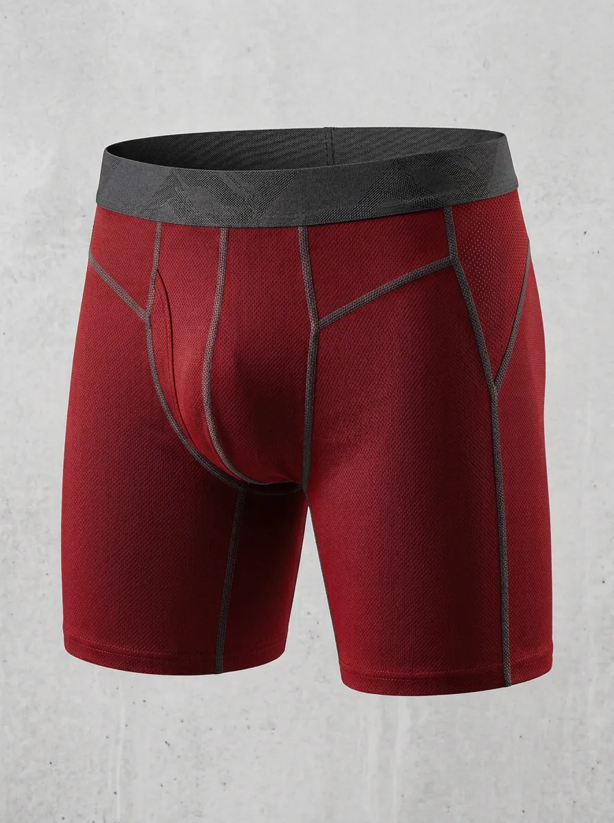 Men's Navy Blue Wide Waistband Boxer Briefs