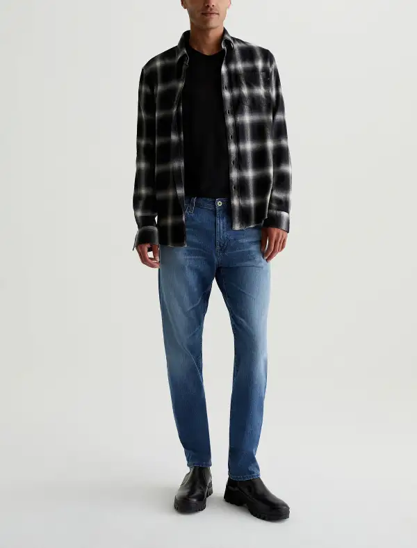 Men's Modern Slim Mid Rise Dual Elastic Stretch Jeans