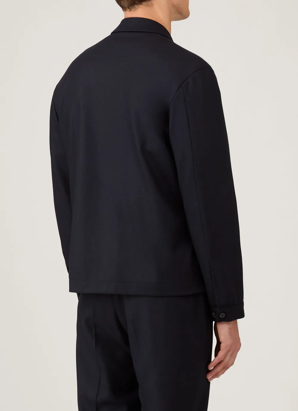 Fully Lined Boiled Wool Harrington Jacket