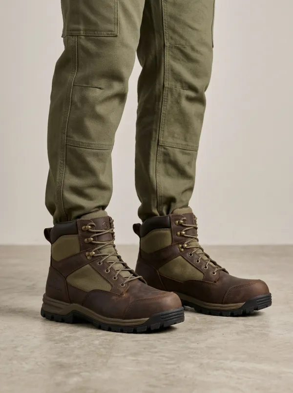 Men's Construction Inspired Waterproof Tactical Graphic Detail Work Boots