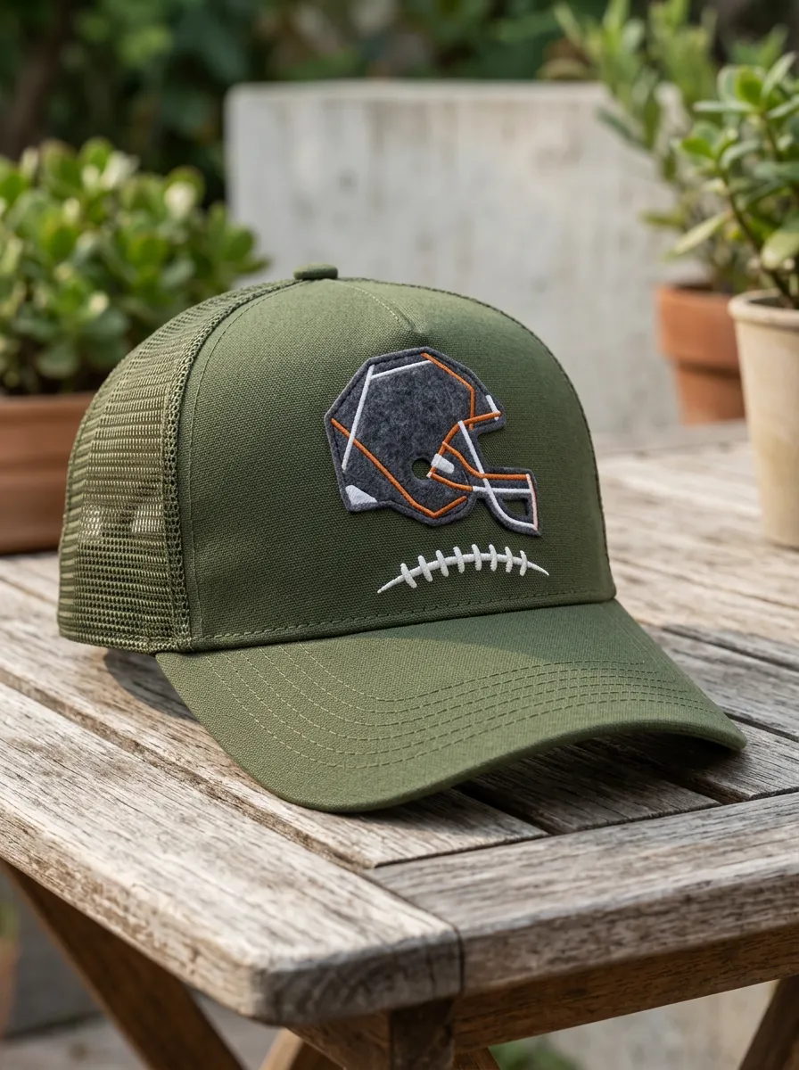 Men's Heritage Football Fan Helmet Graphic Embroidered Trucker Hat