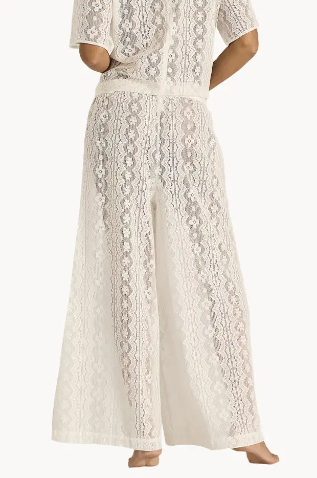 Sheer Lace Straight Leg Pants