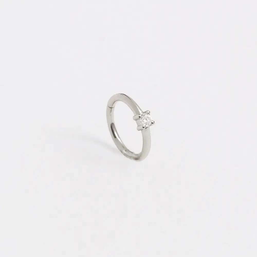 Diamond Hoop Earring