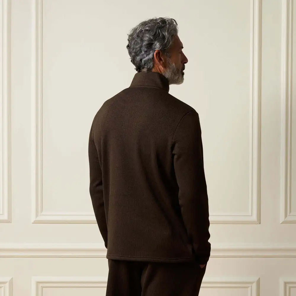 Men's Regular Fit Relaxed Quarter Zip Sweater