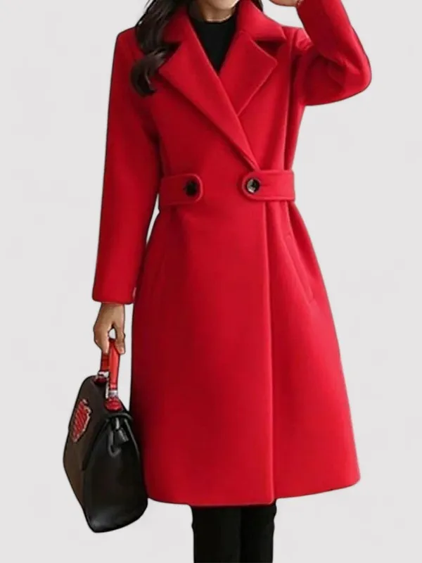 Wool Coat With Belt