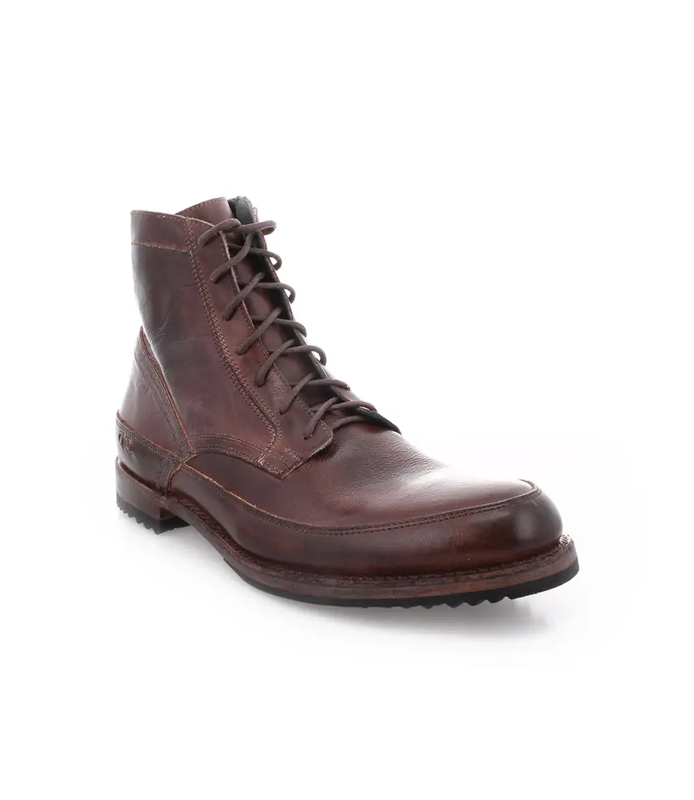 Apron-Toe Lace-Up Ankle Boots