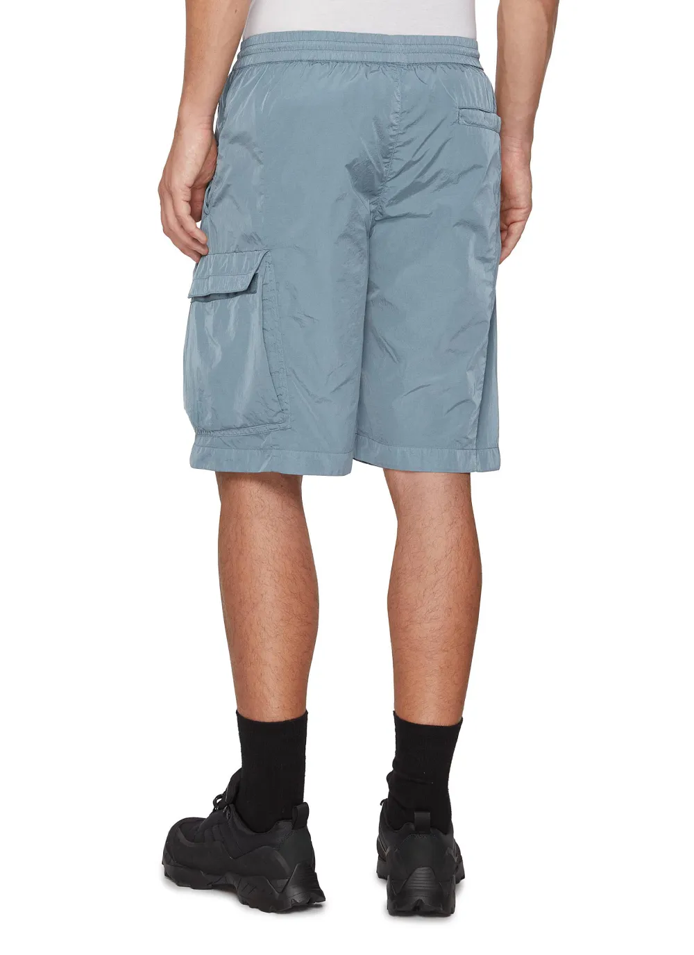 Casual Simple Loose Breathable Light Blue Shorts