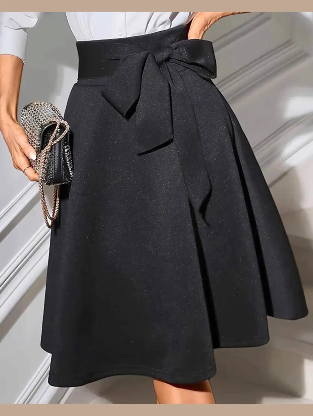 Knit Bodycon Pencil Midi Skirt