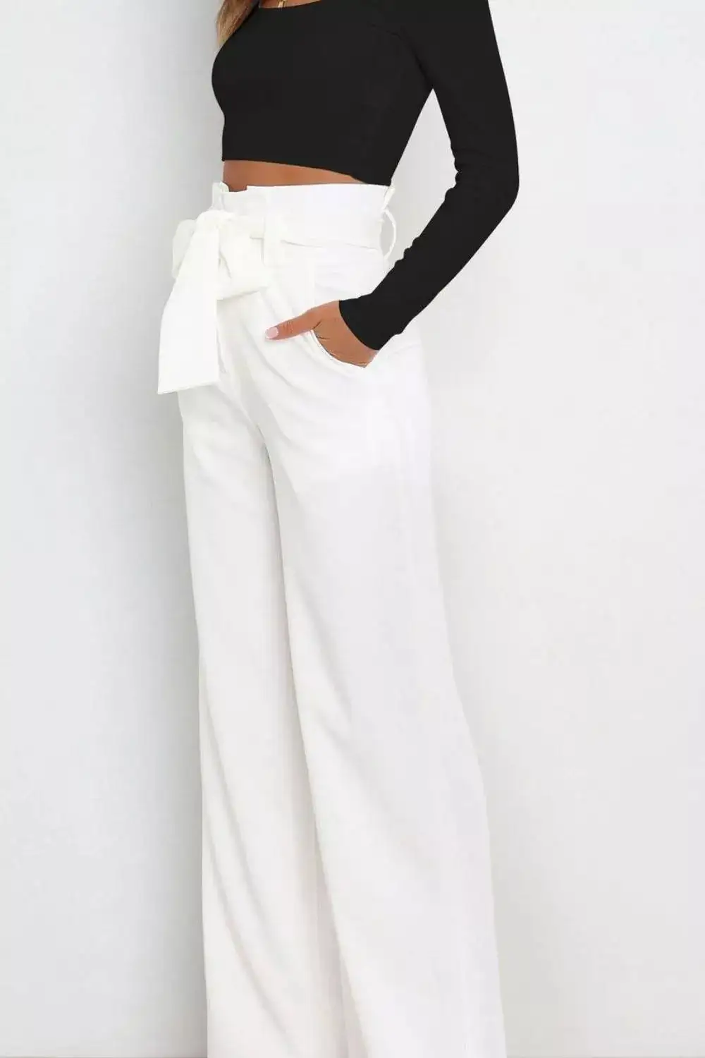 Wide Leg High Waist Pocketed Everyday Pants