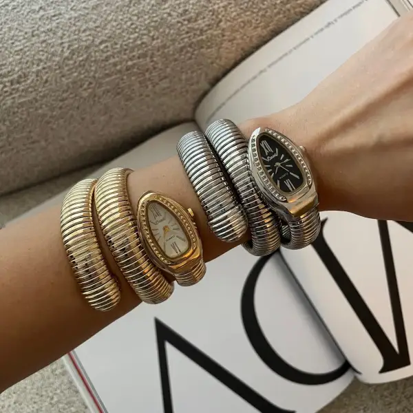 Luxury Snake Wristwatch Quartz Movement Snake Watch