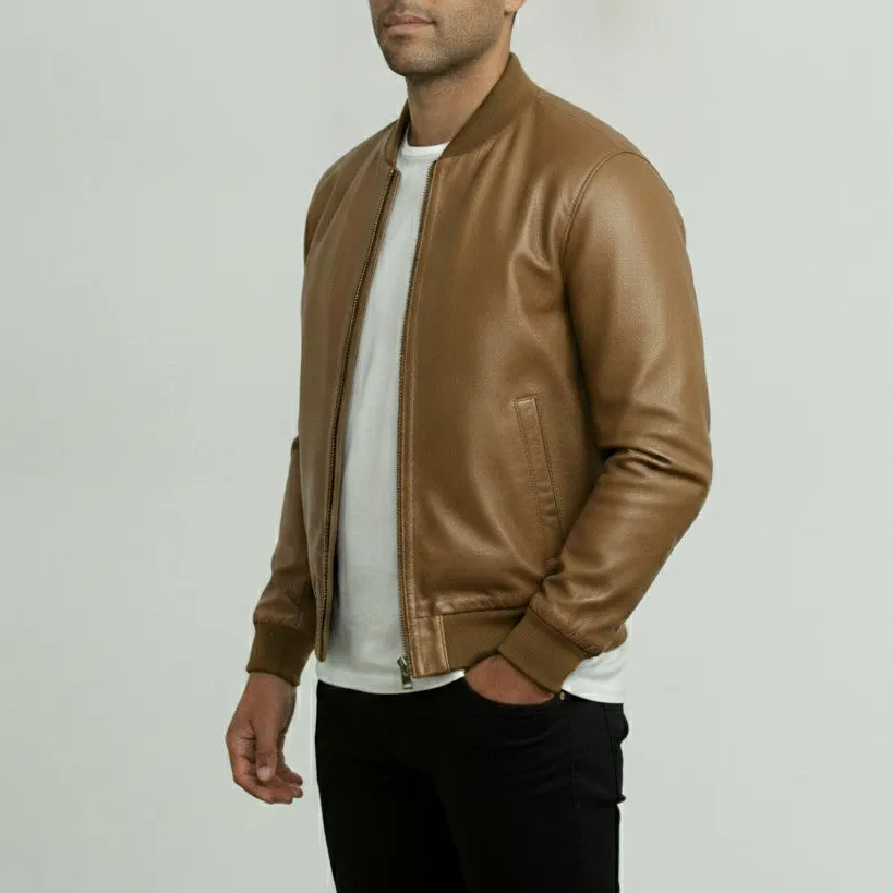 Leather Bomber Jacket