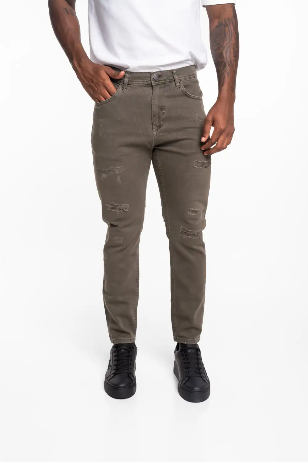 Skinny Cropped Five Pocket Jeans