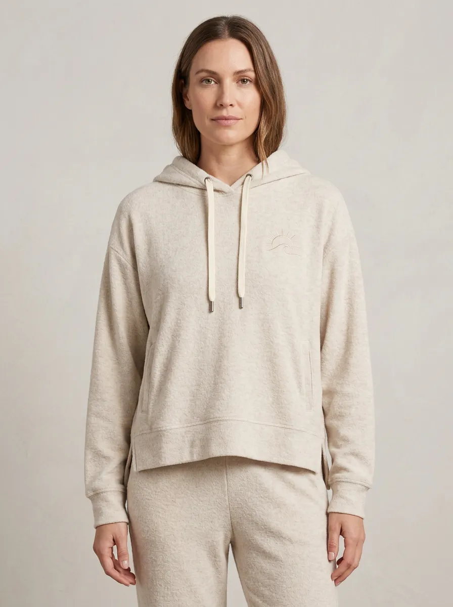 Women's Sun-Wave Embroidered Casual Hoodie