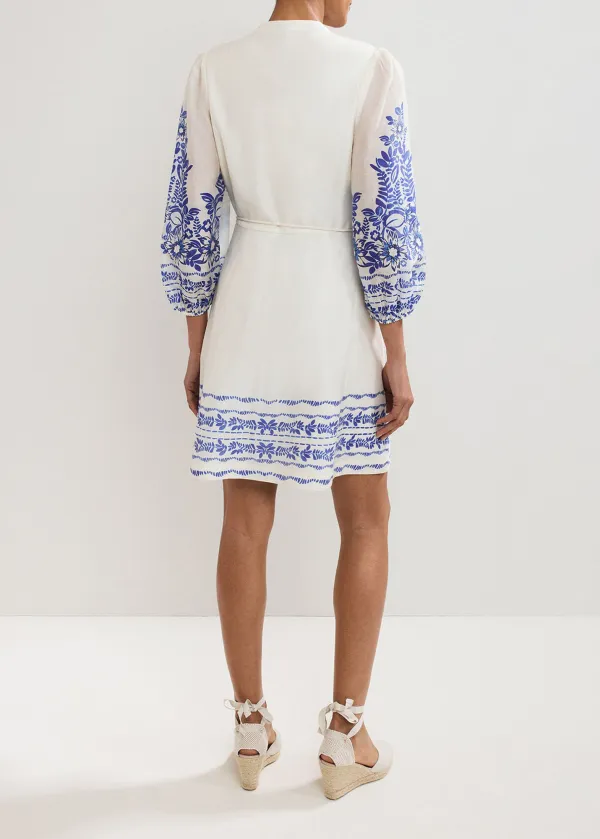 Loose Casual Art Print V-Neck Women's Dress
