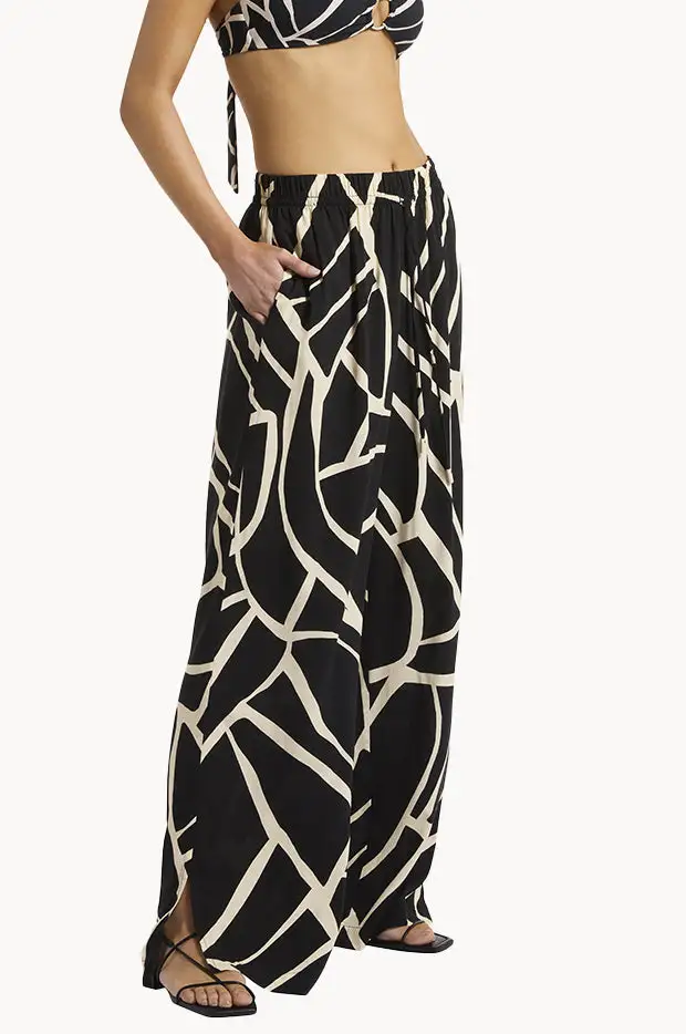 Fluid Drawcord Straight Leg Pants