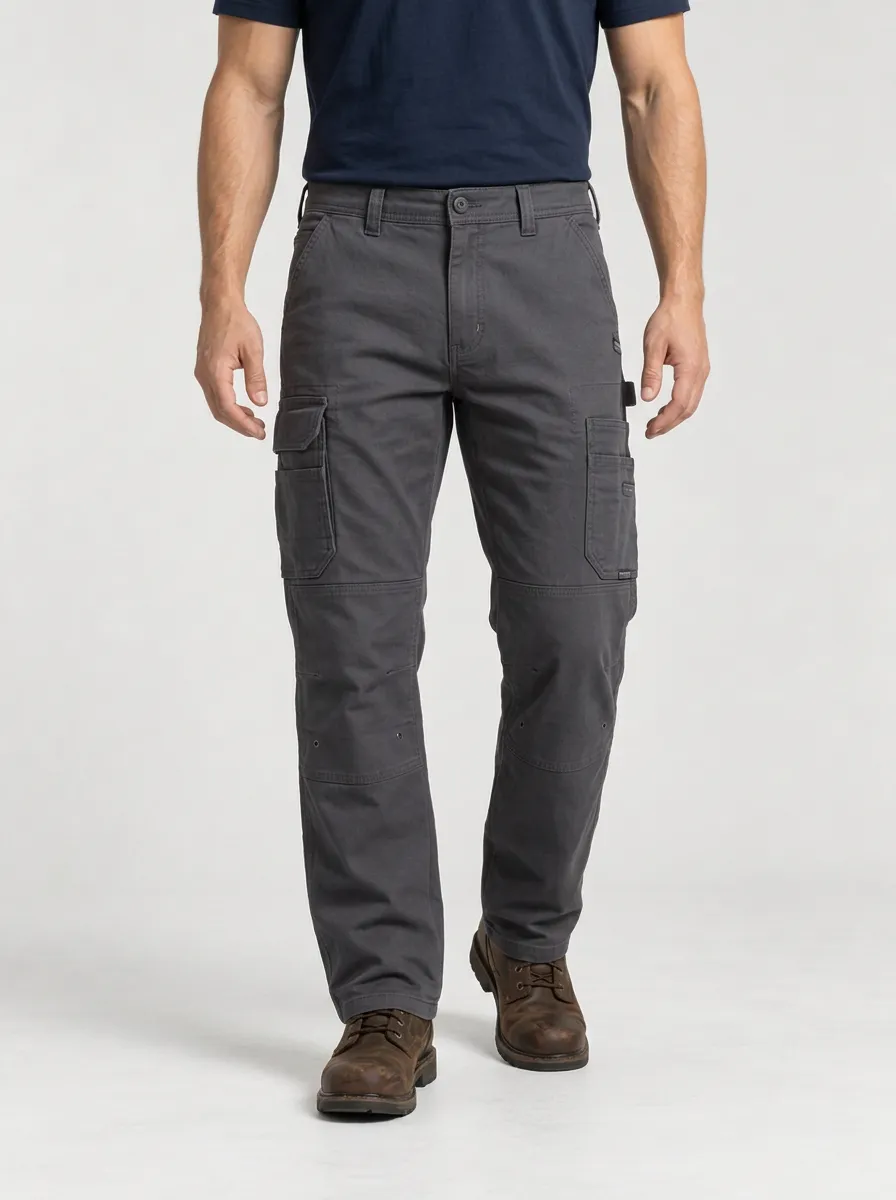 Men's Flexible Heavy Duty Multi-Pocket Work Pants