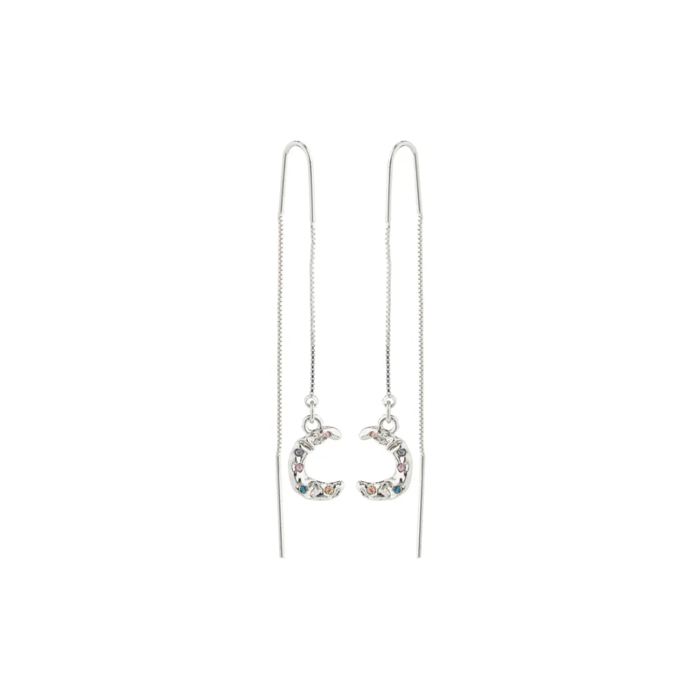 Slim Crystal Chain Earrings