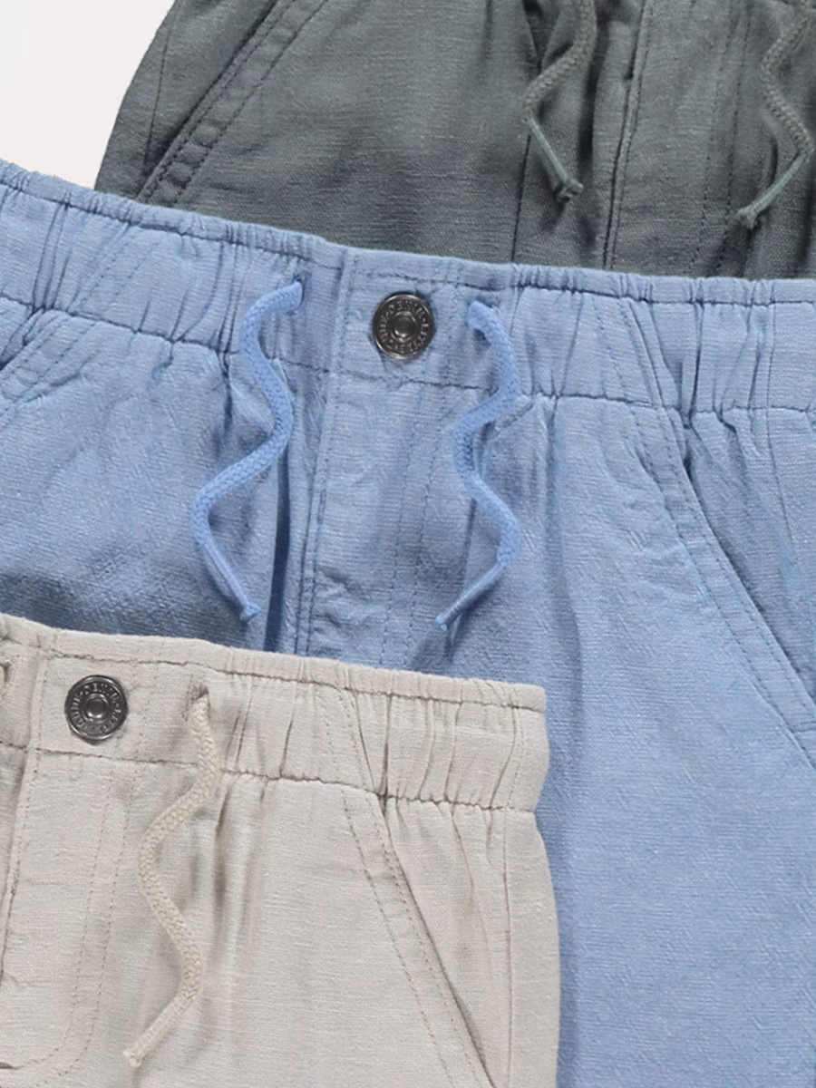 Woven Shorts with Linen 3 Pack detail 2