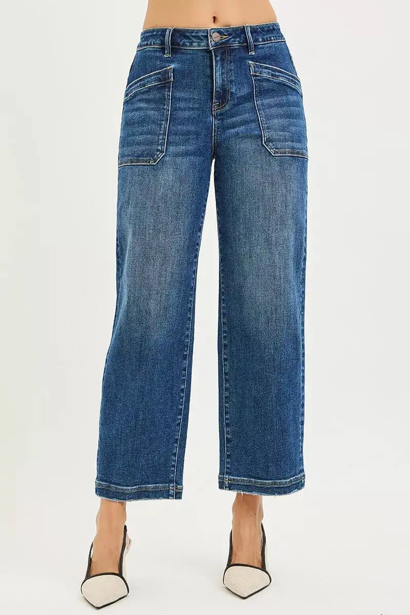 Patch Pocket Baggy Jeans