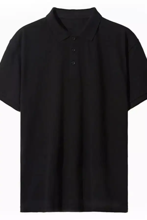 Button-Detail Polo Shirt