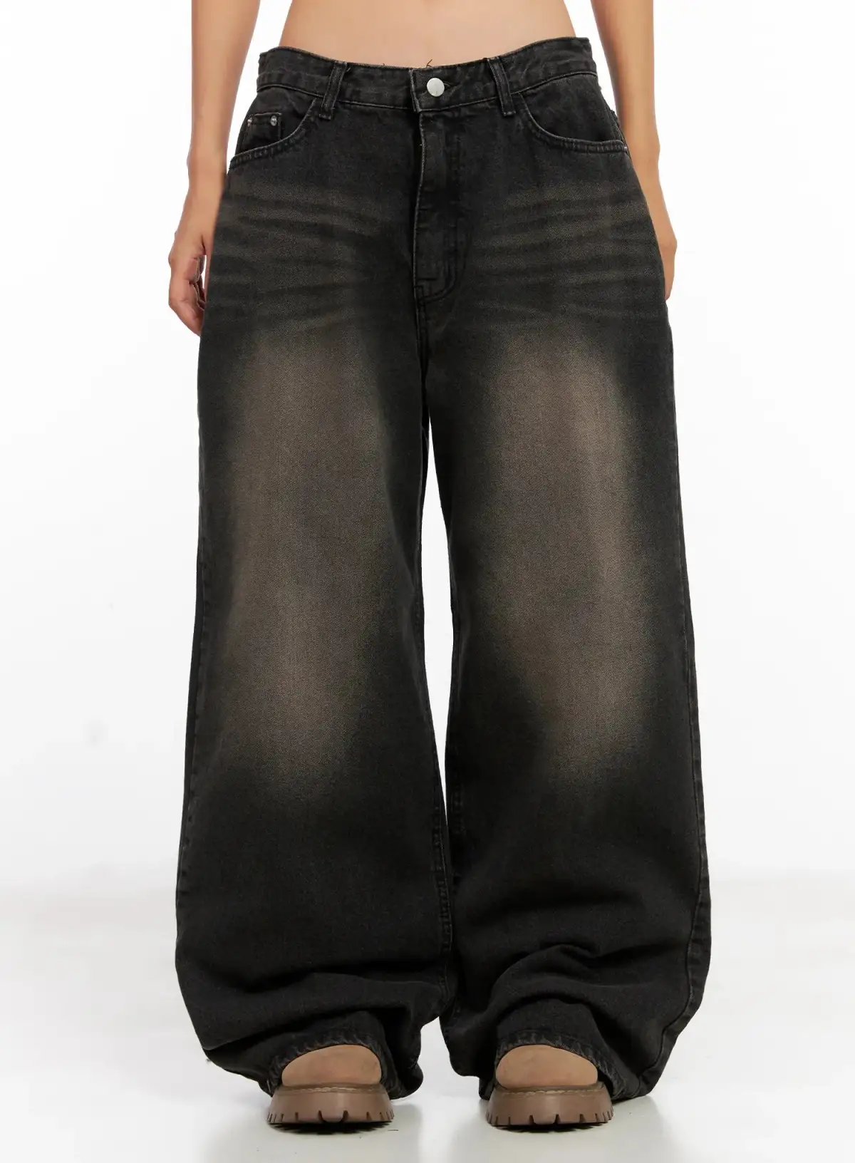 Wide-Leg Denim Jeans