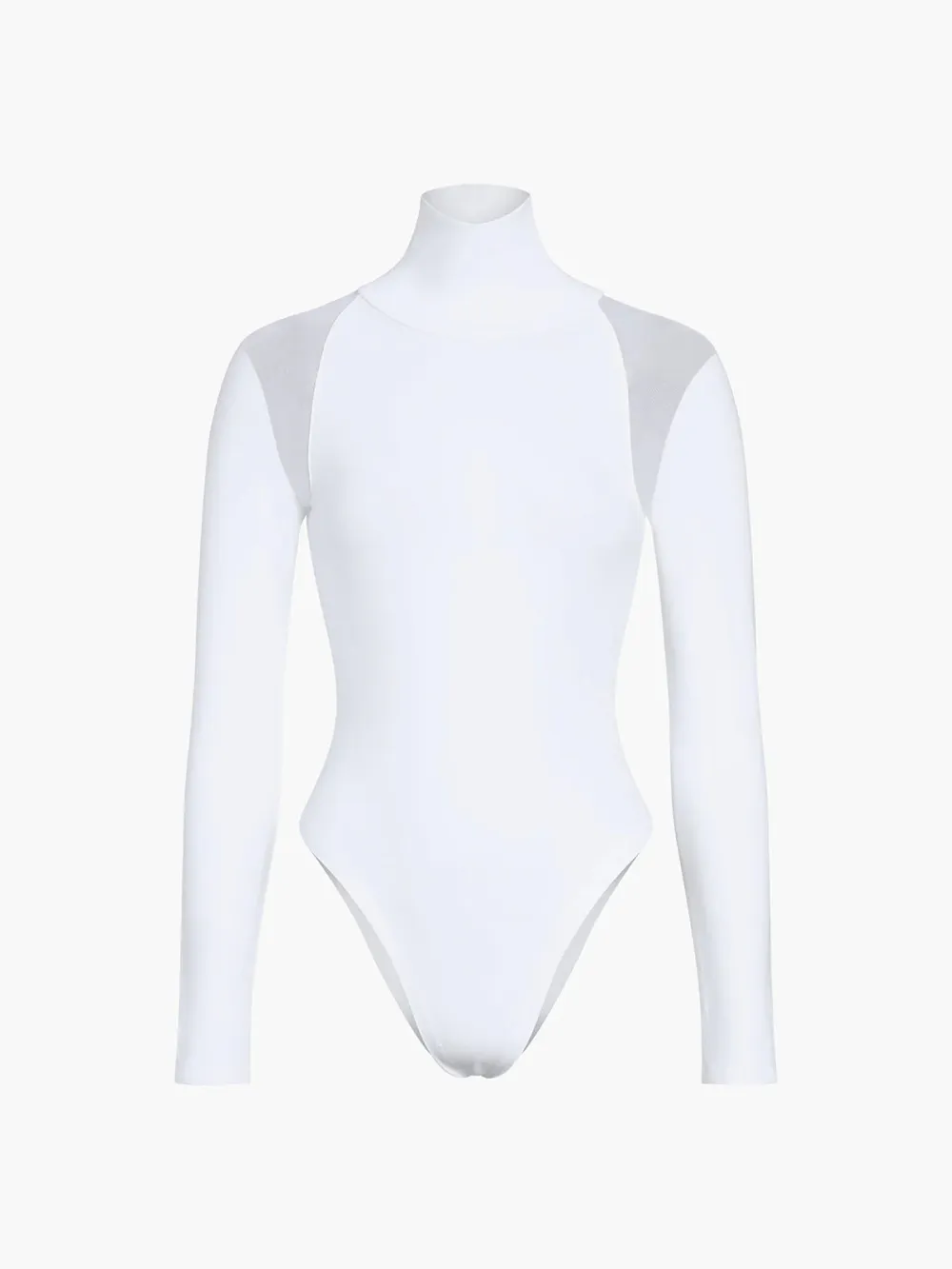 Plain High Neck Long Sleeve Bodysuit