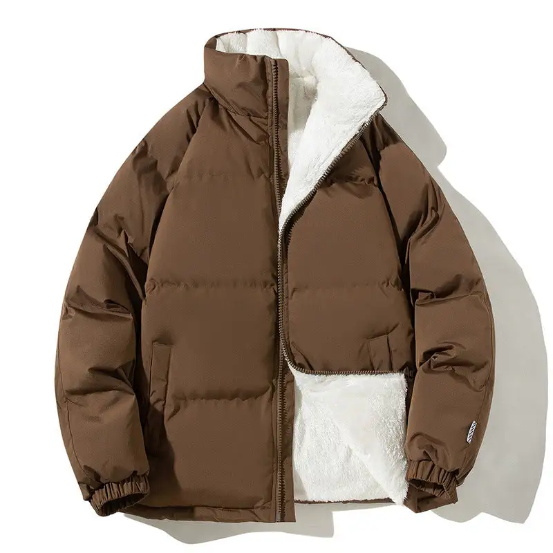 Quilted Teddy Stand Collar Bomber Jacket