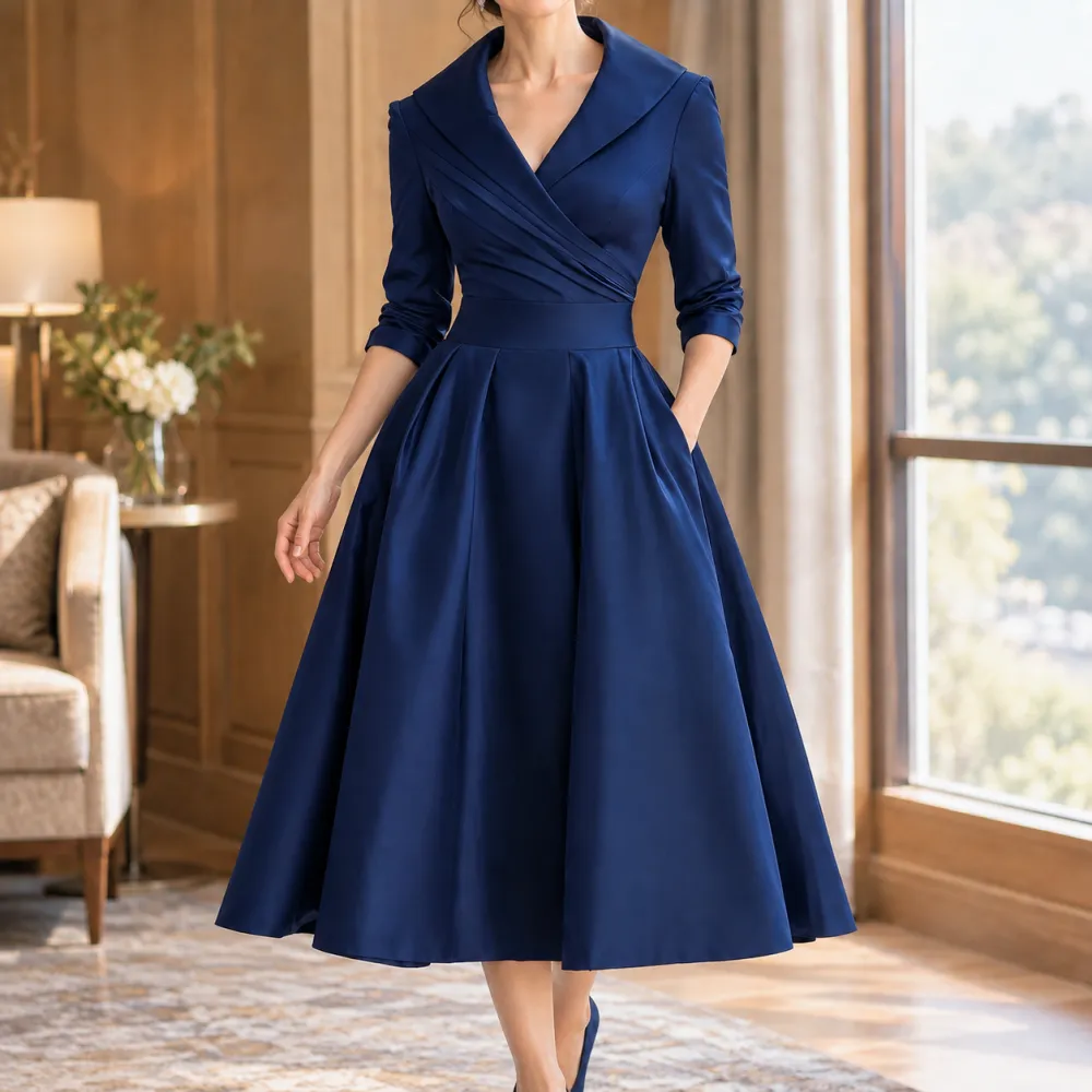 Streamlined Refined Women's Midi Dress