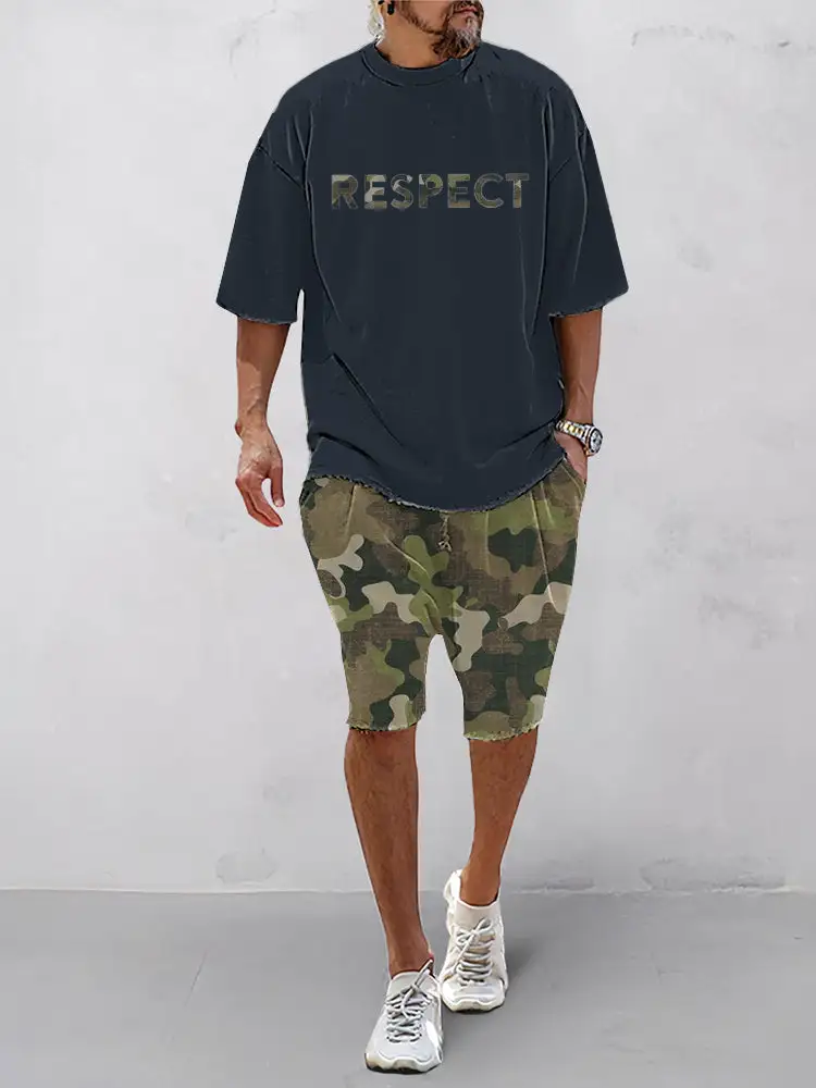 Casual Ethnic Print Sports Set