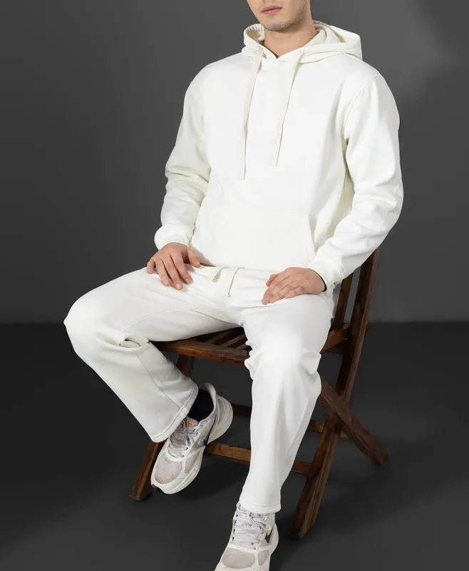 White Hooded Tracksuit Set