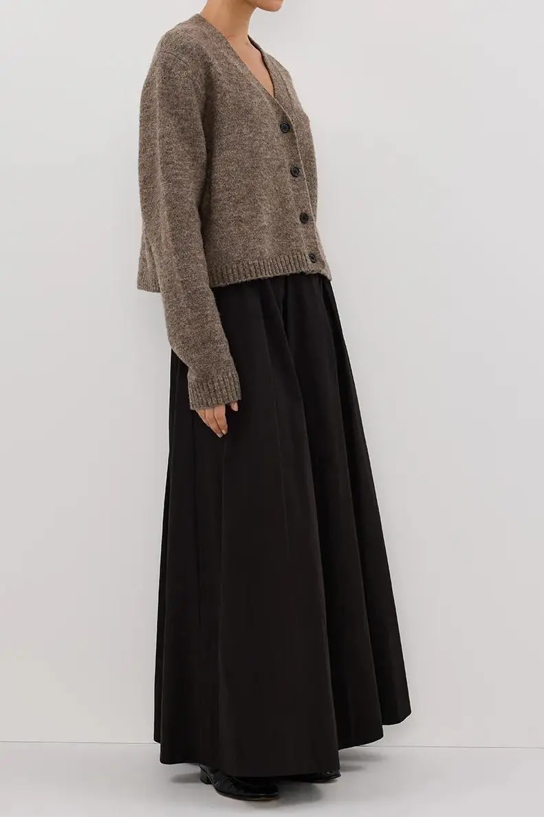 CHOC MARLE KNIT CARDIGAN