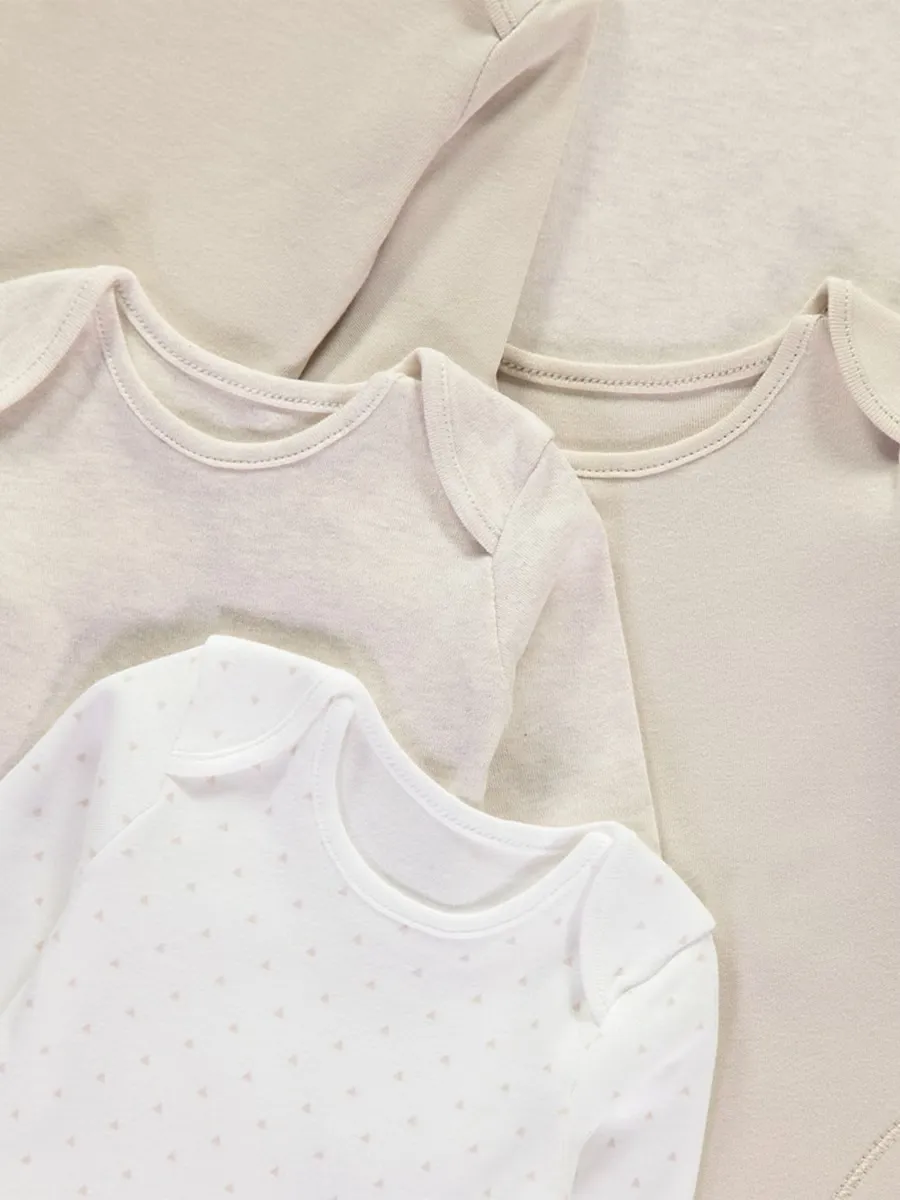 Neutral Long Sleeve Bodysuits 5 Pack