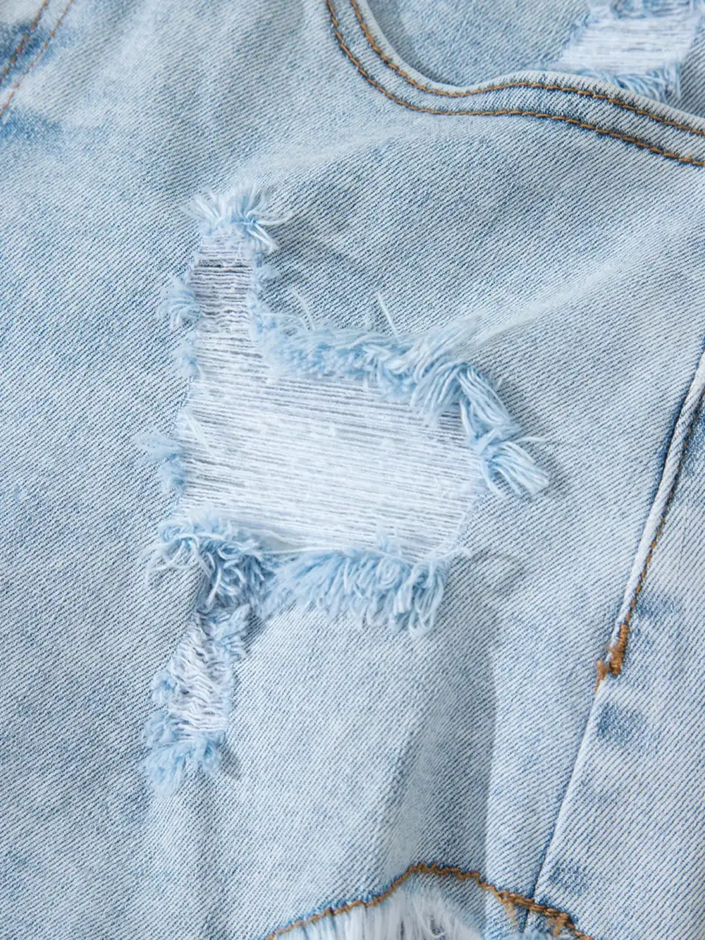 High Rise Raw Hem Shorts