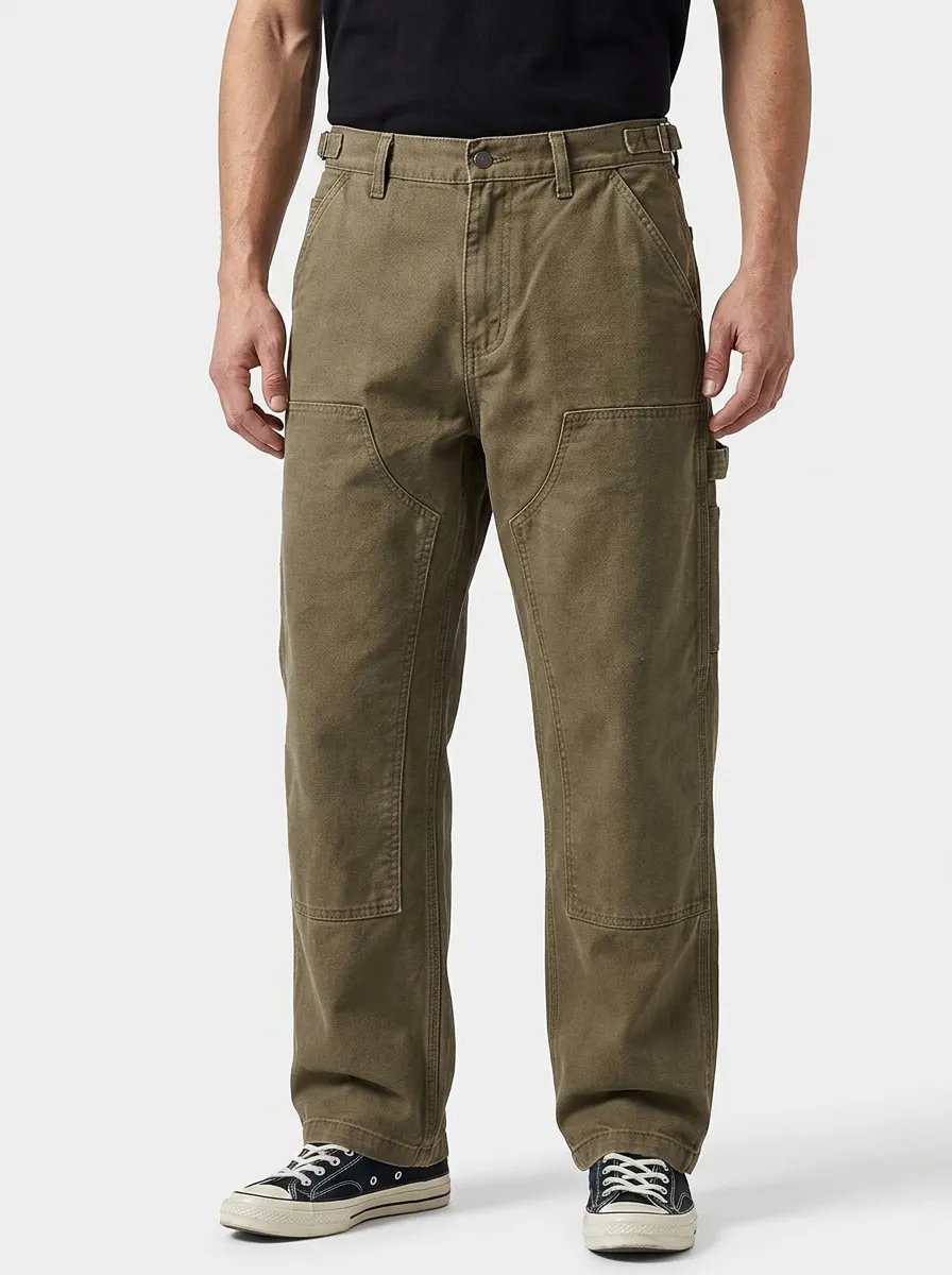 Men's Relaxed Canvas Double-Knee Utility Pants
