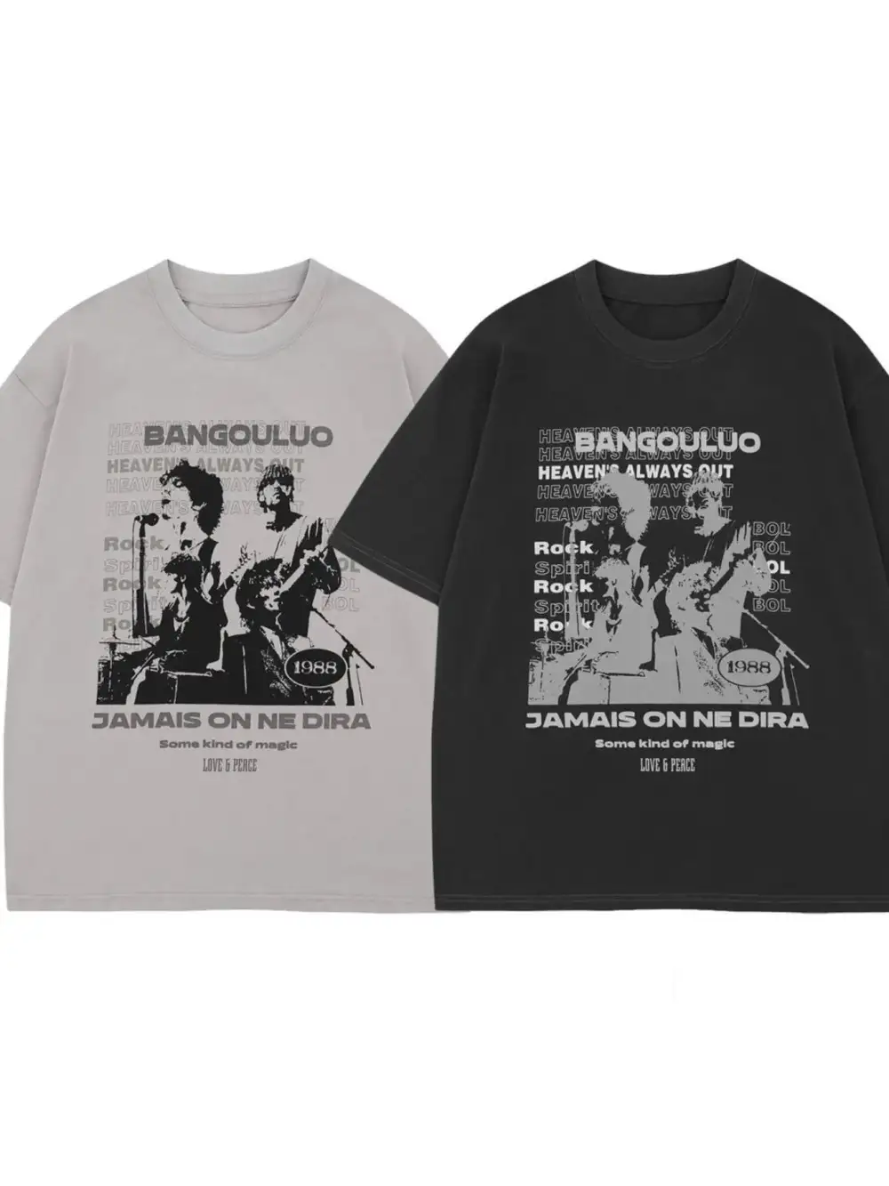Clean Graphic Crew Neck Oversized Tee