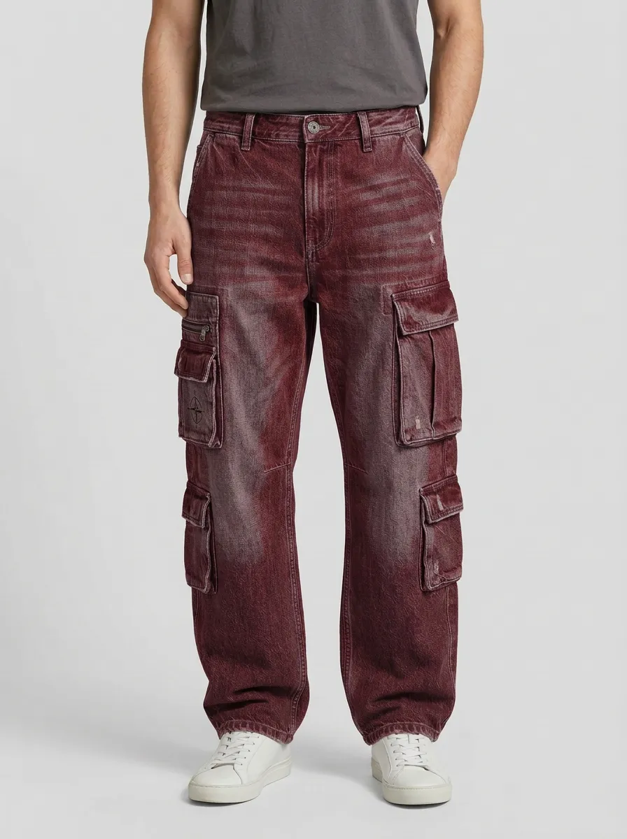 Men's Casual Streetwear Compass Graphic Cargo Pants