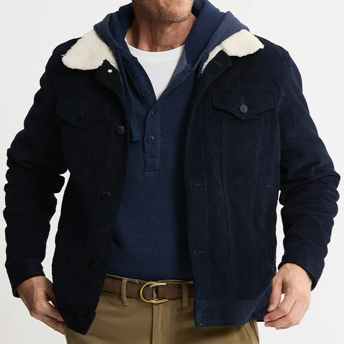 Sherpa Lined Corduroy Trucker Jacket