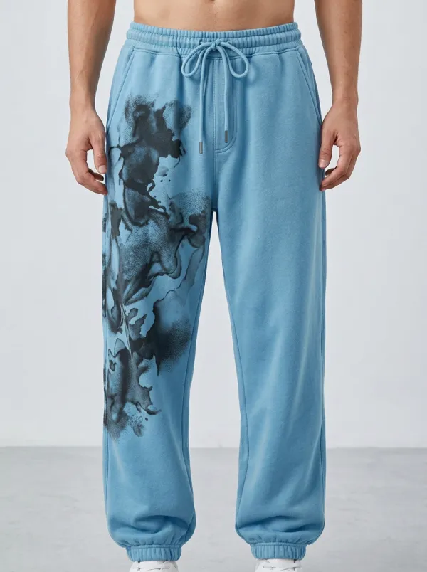 Unisex Ink Spray Graphic Joggers