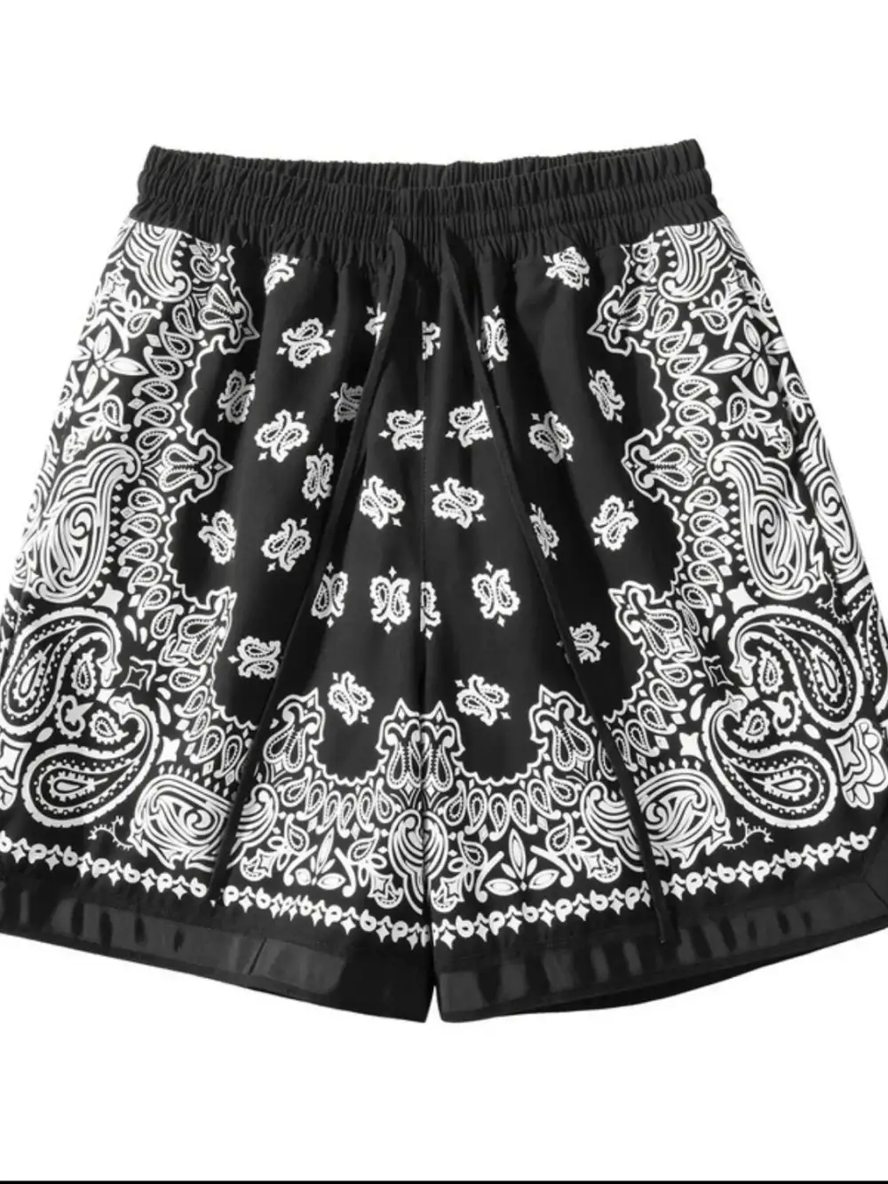 Layered Drawstring Cotton Blend Casual Shorts